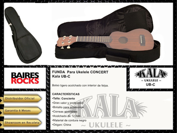 Funda De Ukelele Kala Ub-c Concierto De Espuma Dura - Cuo 1