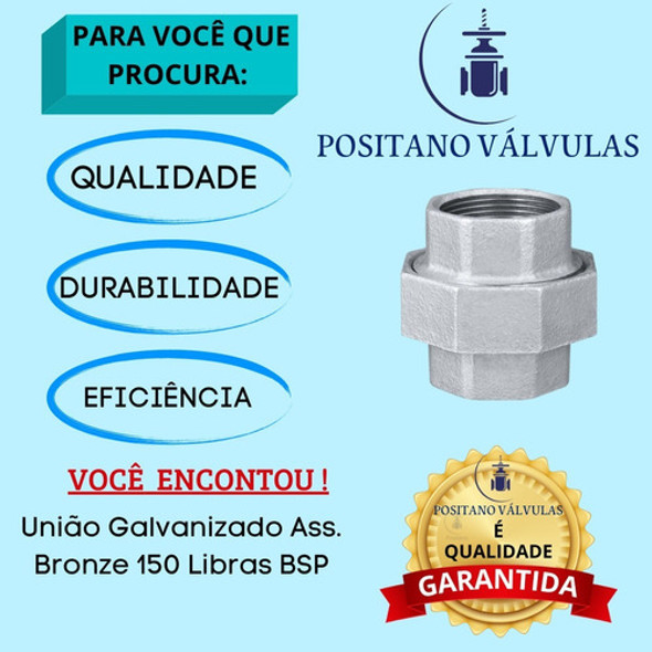 União Galvanizado 1.1/2 Polegada Assento Bronze Bsp 150 Psi 1