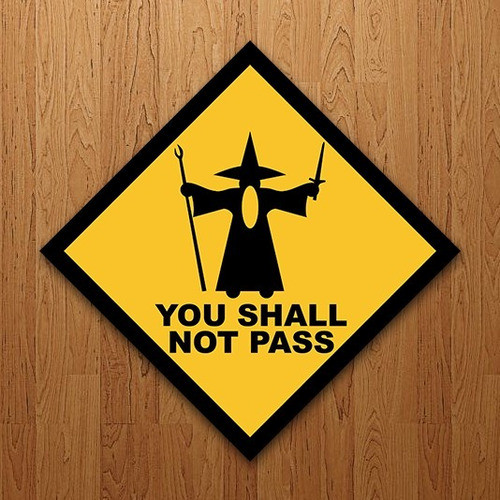 Placa Decorativa Nerd - You Shall Not Pass (27x27) 0