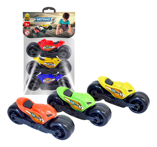 Moto Motinho Na Solapa Com 3 Unidades - Bs Toys 0