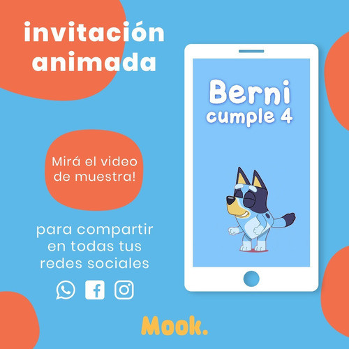 Bluey Invitación Animada En Video 1