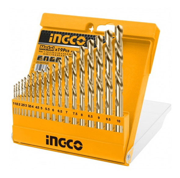 Set Juego De 19 Mechas Para Metal Hss Milimetricas Ingco 0