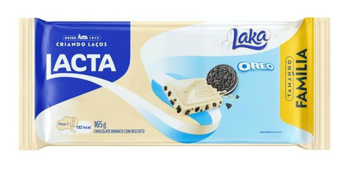 Chocolate Branco Lacta Laka Oreo 165g 0