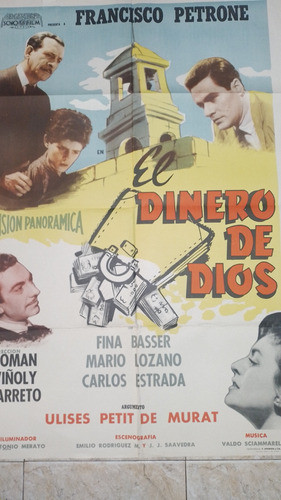 Poster Pelicula * El Dinero De Dios *   Año 1959 - Unico 0