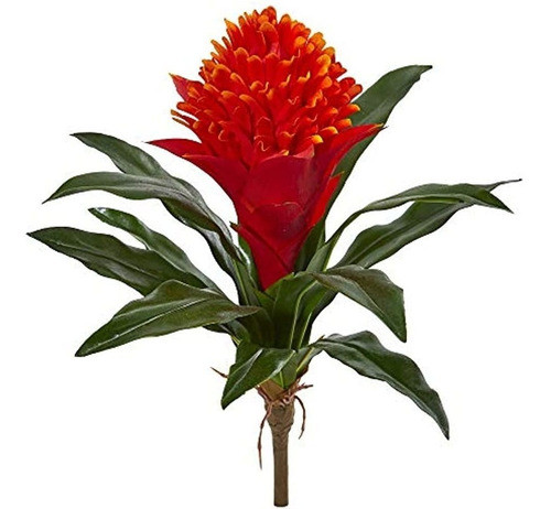 Casi Natural 14 ?? Bromelia Artificial (juego De 8) Flores D 0