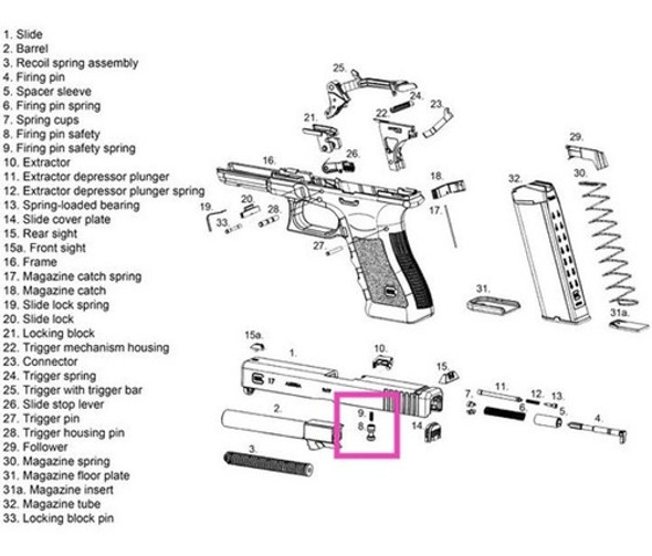 Glock Trava Do Perc Com Mola Gen 1 A 4 1
