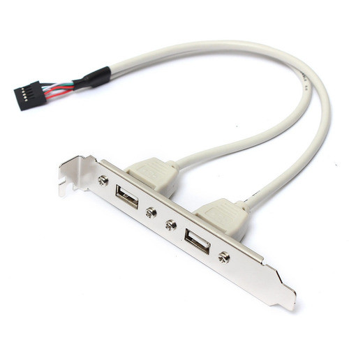 Cabezal De 2port Usb 2.0 Trasero Panel Expansión Soporte Int 0