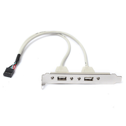 Cabezal De 2port Usb 2.0 Trasero Panel Expansión Soporte Int 1