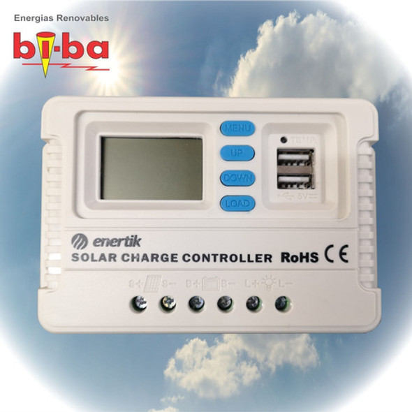 Regulador De Voltaje Panel Solar Cp-12v/24v 10a Usb Enertik 1