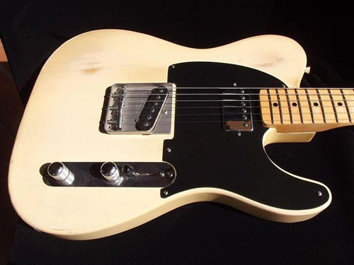 Escudo Telecaster Am Std Fibra De Carbono Preto Com Vermelho 1