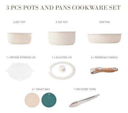 Caannasweis Juego De Ollas Y Sartenes, Juegos De 1