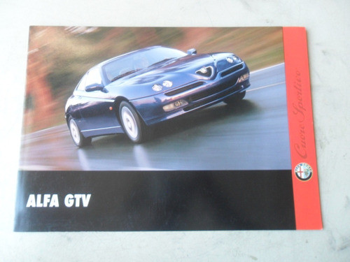Catalogo Folleto Alfa Romeo Gtv Coupe No Manual Antiguo 1998 0