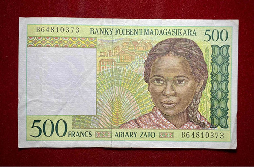 Billete 500 Francos Madagascar 1995 Pick 75 B 0
