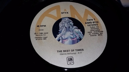 Styx The Best Of Times Simple Vinilo Germany 1