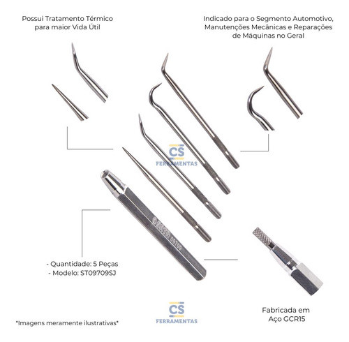 Kit De Ganchos Para Vedação De 5 Peças Sata - St09709sj 1