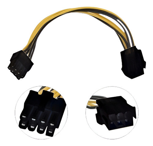 Pci-e 6 Pines A 8 Pines Adaptador Molex Cable Para Nj De Vid 0