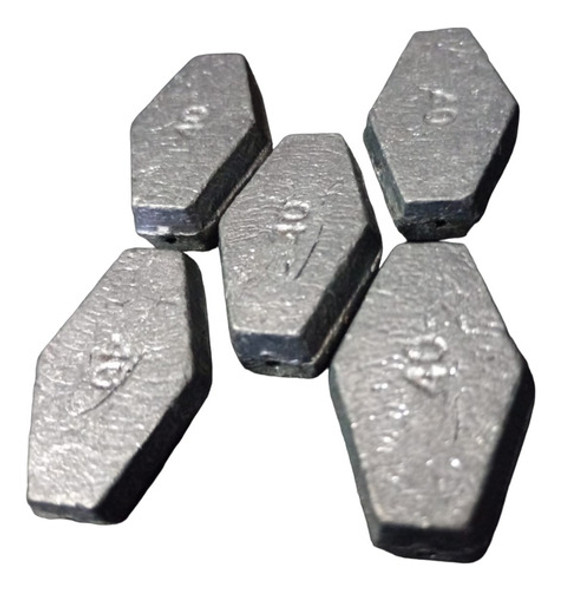 Plomadas Pasantes 40 Gs Sarcofago X 10 Unidades Pesca Fondo 0