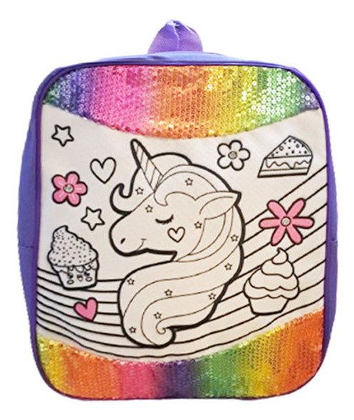 Mochila Diseño Con Lentejuelas Para Decorar 0