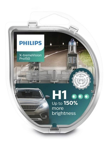 Kit 2 Lamparas H1 Philips Xtreme Vision Pro +150% 12v 60/55w 1