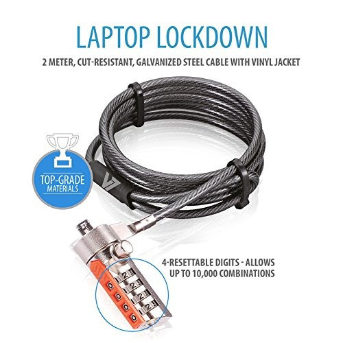 V7 Slc4000-13nb Cable De Seguridad Portátil Con Bloqueo Comb 1
