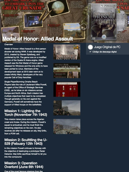 Medal Of Honor: Allied Assault War Chest Original - Pc #4522 1