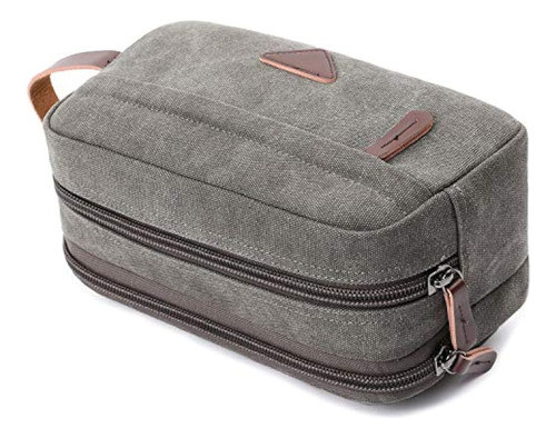 Bolsa De Aseo Para Hombre De Viaje De Lona De Piel Organizad 1