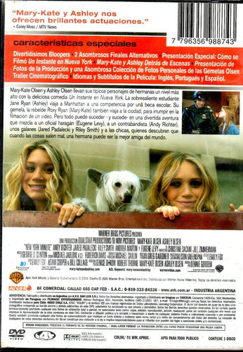 Un Instante En Nueva York - Dvd Nuevo Orig. Cerrado - Mcbmi 1