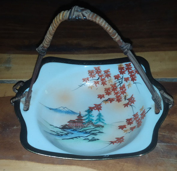 Antiguo Cuenco De Cerámica Japonesa Con Asa Original 0 Antiguo Cuenco De Cerámica Japonesa Con Asa Original 0