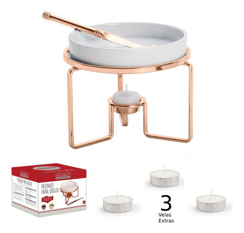 Rechaud Queijos Rose Raclete Brie Jantar Romântico Inverno 1