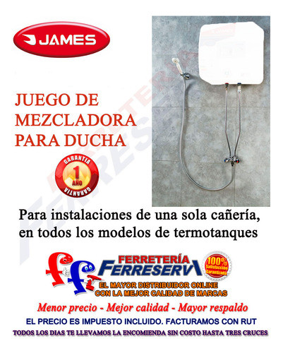 Juego De Mezcladora Para Ducha James 1