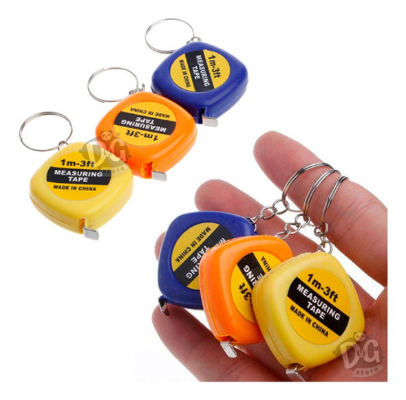 Cinta Metrica Llavero Mini 1 Metro Retractil De Bolsillo 0