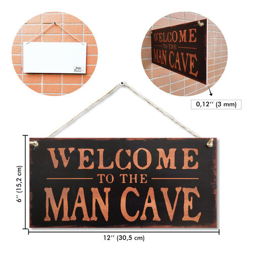 Carispibet Welcome To The Man Ceve! Letrero Decorativo Para 1