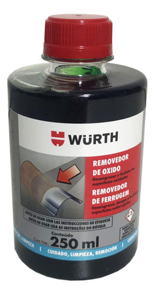 Removedor Ferrugem Oxidaçao Recuperador Metais 250ml Wurth 0