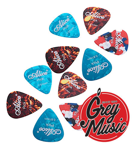 Pack X10 Puas Alice 0,81mm Colores Variados A81 0