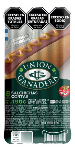 120 Salchichas Cortas Unión Ganadera (paquetes X 6) 0