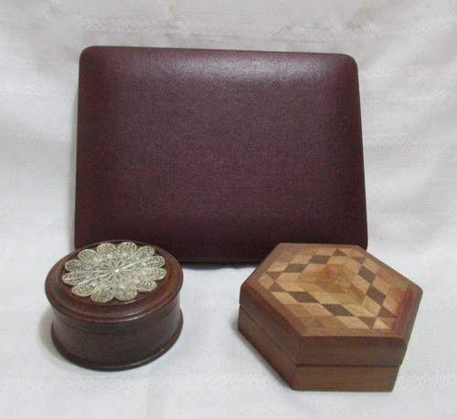 Lote Cajas Madera Marquetería Estuche Mappin Webb England 0