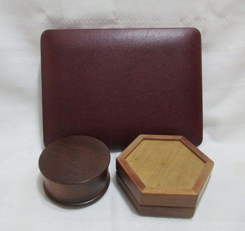 Lote Cajas Madera Marquetería Estuche Mappin Webb England 1