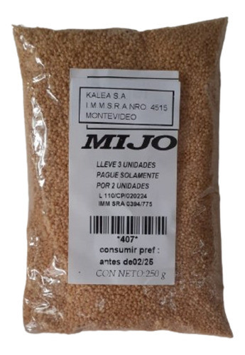 Mijo Pelado 250g Lleve 3 Pague Solo 2 0