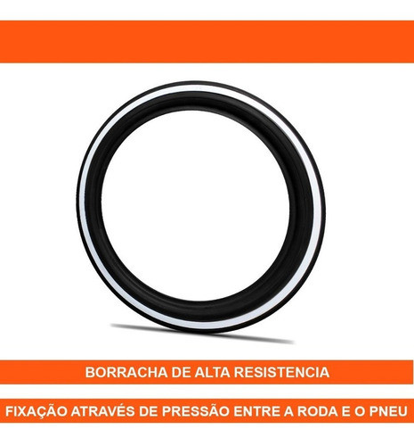 1 Peça Faixa Branca Vw Fusca Outros Filete Para Pneu Aro 13 1