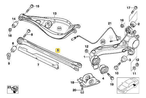 Brazo Transversal Inferior Para Bmw Serie 3 E46 320ci M52 1