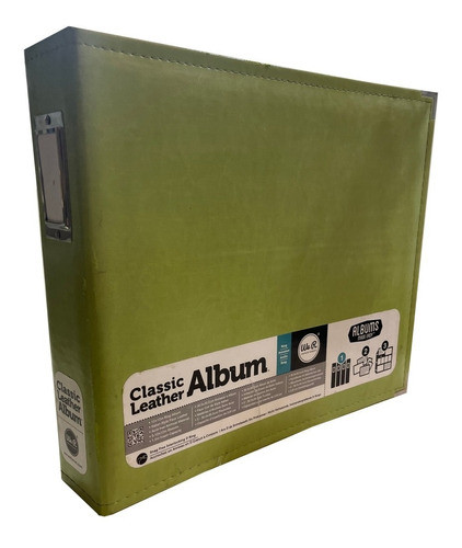 Biblorato Scrapbook We R Cuero Verde 40345-6 Con Detalles 0
