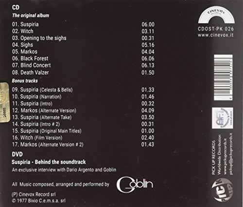 Cd Suspiria (40th Anniversary Edition) (original Soundtrack 1