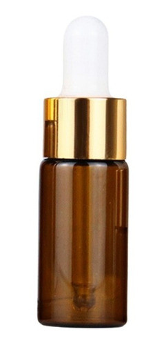 Frasco 10ml Conta Gota Vidro Oleo Essencial Âmbar Floral 5pç 0