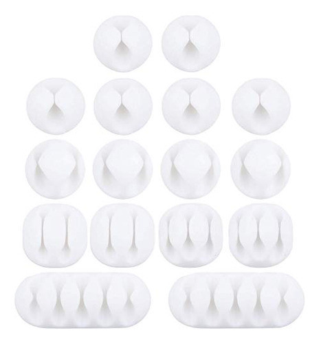 Ohill Clips Para Cables, Paquete De 16 Soportes Adhesivos Bl 0