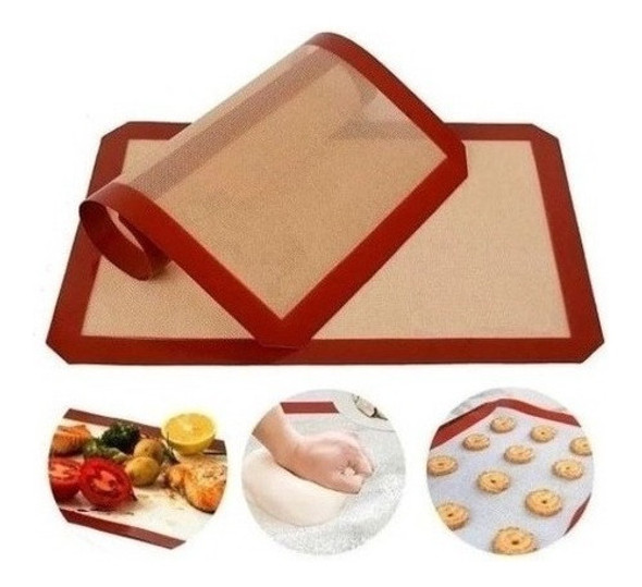 Placa Silicona Plancha Con Malla Antiadherente Horno 40x30cm 0
