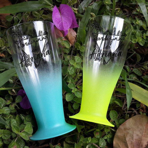 25 Tulipas De Chopp 350ml Acrílico - Degradê - Personalizada 1