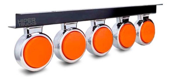 Kit Lanterna Foguinho Caminhão Carreta Ambar C/suporte 0