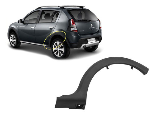 Moldura Guardabarro Trasero Renault Stepway 2012 Izquierdo 1