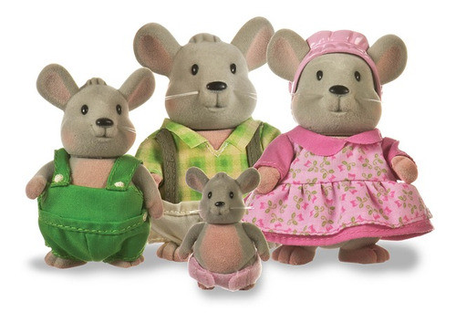 Lil Woodzeez Familia De Ratones Colección Animales 6003 0