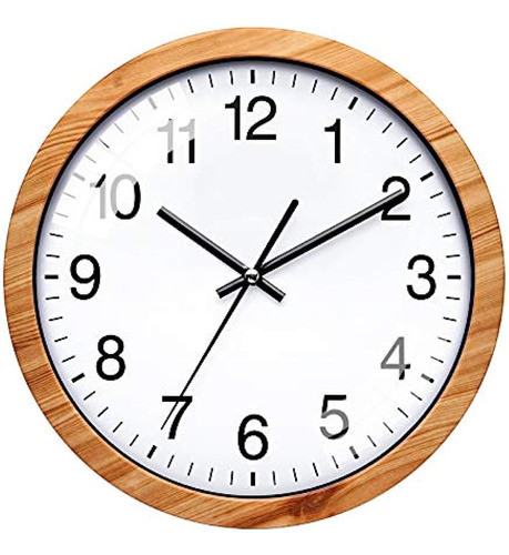 Nuovo Reloj De Pared Redondo De Madera De 10 Pulgadas Reloj 0